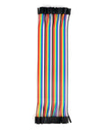 Multicolor Breadboard Jumper Wire Kit With 240 Pieces, 20Cm And 10Cm Cables for Arduino Projects, shown aligned vertically