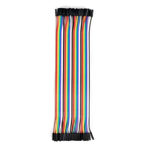 Multicolor Breadboard Jumper Wire Kit With 240 Pieces, 20Cm And 10Cm Cables for Arduino Projects, shown aligned vertically
