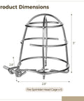 Six Pack Metal Fire Sprinkler Head Guards With Heavy Duty Mounting Clamps Bump Resistant Shields, dimensions 2.8" x 3".