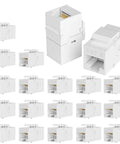 RJ45 Female To Female Ethernet Coupler Kit For Wall Plates And Patch Panels Cat6 Cat5e Cat5 Inline Keystone Jacks 20 Pack