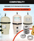 Heavy Duty Spring Barrel Clamp Assembly Replaces Pentair 53108900 For Clean And Clear Fns De Pool Filter Service with brass nut and springs.