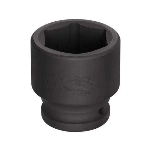 Three Quarters Inch Drive Impact Socket One And One Half Inch Standard, Heavy Duty Chrome Molybdenum Alloy Steel, Heat Treated, Six Point SAE, Built For High Torque And Repeated Impacts