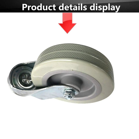 4 Inch Beefy Heavy Duty Swivel Caster Wheels With PU Rollers For Furniture And Carts 210kg Total Capacity side view