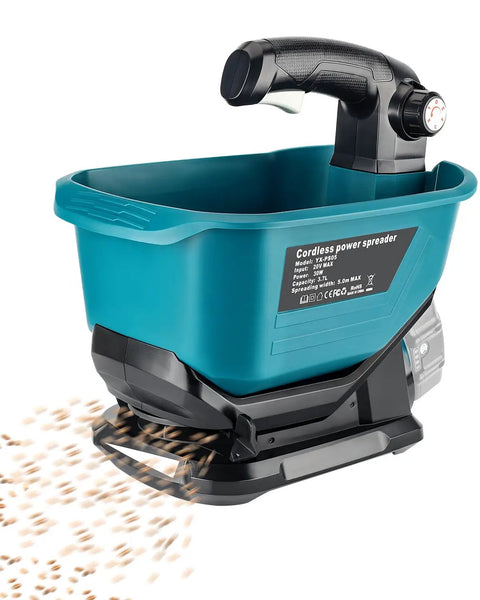 Handheld Seed Spreader For Makita 18V Battery Lawn Fertilizer And Salt Ice Melt Spreader Year Round Use For Grass Seed Fertilizer
