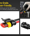 Top Tier 10 Set Of Premium 14 Awg Two Pin Electrical Connector Kits Made With Durable Copper And Nylon For Rock Solid Current Transmission And Easy Plugging on wire