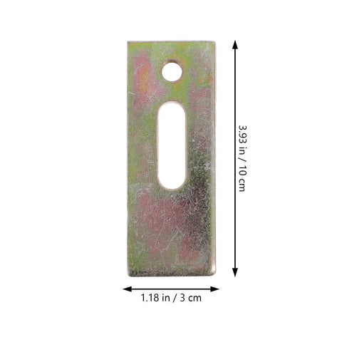 Rectangular metal component with hole, part of Hold Down Clamp Kit For Router Machine 100mm Aluminum Workholding Clamps With Reinforced Bow Shape Press Plates Two Sets CNC Engraving Accessories For Woodworking And Milling