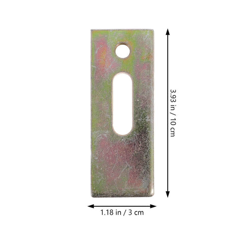Rectangular metal plate with hole and slot, dimensions shown as 3.93in x 1.18in, part of Two Sets Engraving Machine Hold Down Clamp Kit