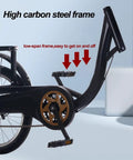 Three Wheel Cruiser Trike For Seniors And Adults with low-step high carbon steel frame
