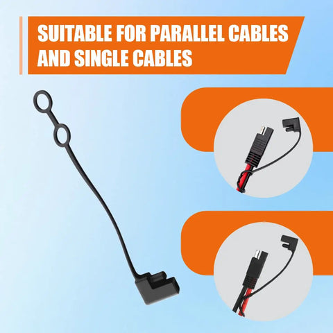 Rock Solid Sae Connector Weather Caps 2 Pin Waterproof And Hella Durable Silicone Protective Covers for single and parallel cables