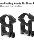 20mm Picatinny mounts for Versatile 6-24x50 AO Rifle Scope With Illuminated Red Green Reticle Long Eye Relief hunting use
