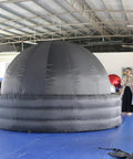Mobile Inflatable Planetarium Dome For School Projection Tent With Air Blower And PVC Floor Mat, black dome in indoor setup