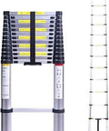 16.4 Ft Telescoping Ladder With 330 Lb Capacity, Collapsible Retractable Aluminum Ladder For Home Or RV Loft Access