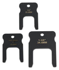 Heavy Duty DEF Disconnect Tool Kit For Diesel Exhaust Fluid Lines in three sizes with labeled measurements