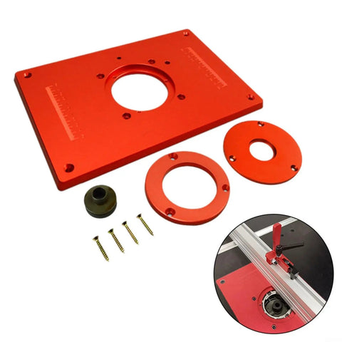 Heavy Duty Aluminum Router Table Insert Plate Slick Woodworking Milling Flip Board Rock Solid Shop Ready And Built Tough For Daily Precision Routing And Professional Engraving Work with accessories.