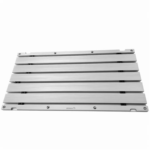 24 Inch By 12 Inch By 0.8 Inch Aluminum T Slot Plate For Machine Tool Tables Anodized 6061 Aluminum T Slot Fixture Plate With Three Mounting Options Drilled Holes Bolts Or Clamp Built In Press Notch For Vacuum Suction Built For Real World Shop Use.