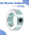 Set Screw Shaft Collars 1-1/16 Inch Bore, 1-3/4 Inch Outside Diameter, 5/8 Inch Width, Zinc Plated Carbon Steel Locking Clamp for Linear Rod Guides, Heavy-Duty Rock-Solid Positioning Spacers That Lock Down. Zinc-plated set screw shaft collar with 1-1/16 inch bore, side screw, 2 pcs