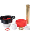 Two Piece PVC Freestanding Tub Drain Kit with Rough In For Easy Installation Asymmetrical Deck Plate