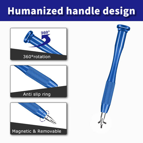 Dope 22 Piece Precision Screwdriver Set rotation handle and anti-slip feature for Apple devices repair tool kit