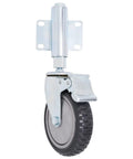 Beefy Spring Loaded Gate Support Wheel For Wooden And Metal Gates, Heavy Duty Gate Roller With 200 Lbs Load Capacity, 5 Inch Wheel