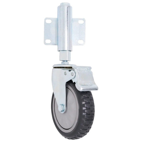 Beefy Spring Loaded Gate Support Wheel For Wooden And Metal Gates, Heavy Duty Gate Roller With 200 Lbs Load Capacity, 5 Inch Wheel