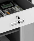Lockable Metal Storage Cabinet With Adjustable Shelves And Drawers For Home Office Black File Cabinet Secure Storage Solution