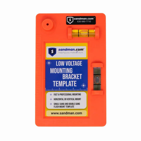 Low Voltage Mounting Template For Single And Double Gang Flush Brackets Fast Easy Professional Install Horizontal Or Vertical Mount Includes 4 Inch Ruler Clear Transparent Template For Precise Wiring Layout