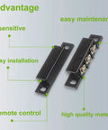 Magnetic Reed Switch NC NO Proximity Switch For Door Alarm And Window Safety, Works With DC 5V 12V 24V, Surface Mount Black Pack Of 2