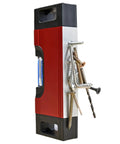 Magnetic Pocket Level Mini Bubble Spirit Level Tool With 2 Vials 90°/180° with screws attached for easy storage.
