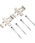 Upgrade Your Ride With This Front Brake Pad Pin Installation Kit For The Peugeot 406 Years 1997 Through 2004. This Complete Metal Hardware Set Includes Essential Clips And Pins To Ensure A Direct Fit Replacement That Fixes Worn Disc Brake Caliper Issues. Metal brake pad pin kit with clips and pins for Peugeot 406 1997-2004