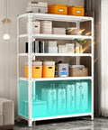 5 Tier Heavy Duty Steel Workhorse Shelving With Adjustable Heights Garage Storage Rack showcases organized storage with bright boxes and cases.