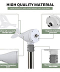 High Output Wind Turbine Kit With Eight Blades And Solar Wind Hybrid Controller For Home Energy components close-up