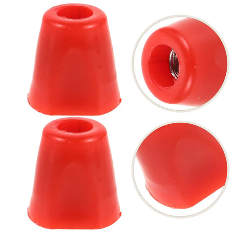 2 Pack Fencing Replacement Nuts For Sabre Equipment, heavy duty stainless steel holder, close-up of red nuts