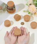 Six Pack Large Cork Stoppers 1.7 To 2 Inch Tapered Cork Bottle Plugs Fit Wine Bottles Beer Bottles Mason Jars displayed on table