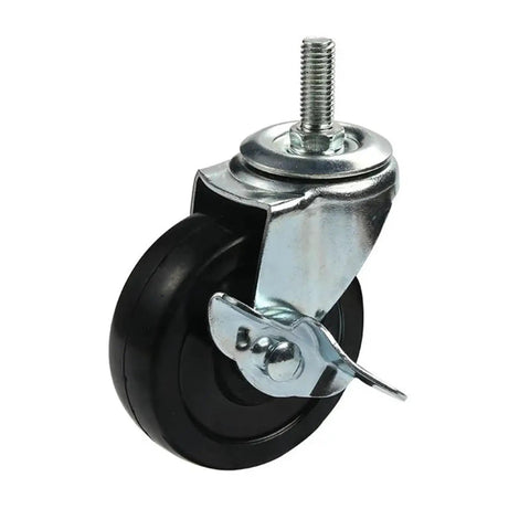 Pack Of 4 3 Inch Rubber Wheels With Silent Casters For Furniture M8 M10 M12 Fit Wear Resistant Solid For Chair Glide
