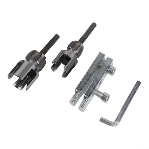 2 Piece Pipe Threading Tool Kit With Hex Die Design And Broken Wire Extractor For Quick Jam Free Internal And External Threading On PVC And Metal Pipes A Real Workhorse For Home Pro Jobs And DIY Enthusiasts. steel threading dies with extractor and hex key
