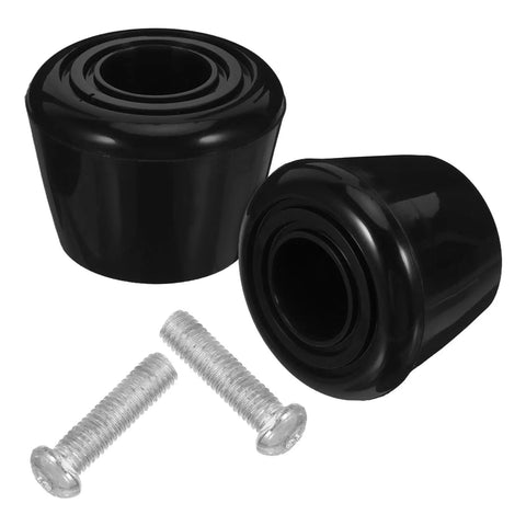 Roller Skate Toe Stops Brake Stoppers With Screws Two Pieces Black Durable Wear Resistant Replacement Parts For Quad Skates Enhance Safety And Control During Roller Skating And Everyday Use