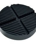 TONDA round black rubber floor jack pad with ribbed surface for universal jack adapter