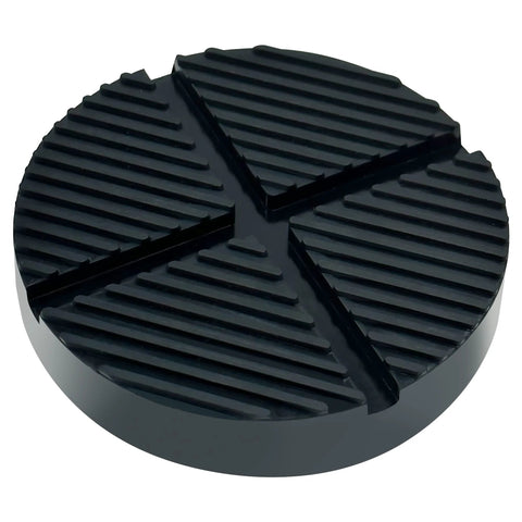 TONDA round black rubber floor jack pad with ribbed surface for universal jack adapter