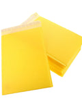 Waterproof Bubble Mailers 25 Pack 28x37cm Plus 6cm Thickened Padded Envelopes showing yellow color and sealing flap.