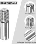 20 Pack M6 20mm Slotted Cylindrical Dowel Pins In 304 Stainless Steel External Thread Locating Pins For Metal Equipment And Woodworking Projects Parallel Pins Heavy Duty Pro Grade Precision