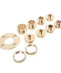 Brass Router Kit for Woodworking Enthusiasts, Premium Brass Construction, includes rings and bushings, for precise shaping