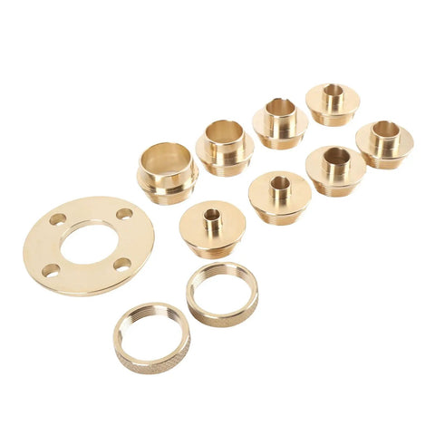 Brass Router Kit for Woodworking Enthusiasts, Premium Brass Construction, includes rings and bushings, for precise shaping