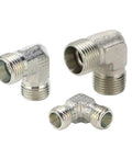 100 Pack M22x1.5 Male Thread 90 Degree Elbow Hydraulic Fittings Union Connector For Pipes Beefy Heavy Duty Carbon Steel Forged Hex Head