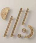 Luxurious Zinc Alloy Cabinet Handles With 5 Inch Hole Centers Champagne Bronze Pulls showcasing unique design arrangement