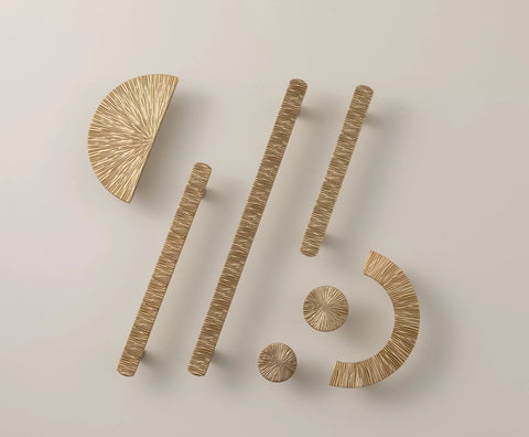 Luxurious Zinc Alloy Cabinet Handles With 5 Inch Hole Centers Champagne Bronze Pulls showcasing unique design arrangement