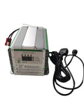 Heavy Duty 48V 40A Boom Lift Battery Charger For Aerial Work Platform Replacement Power Supply, rear view with cables.
