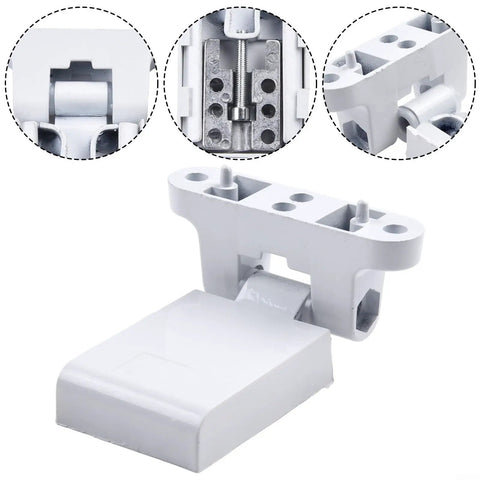 Heavy Duty Aluminum Casement Flag Hinge For Plastic And Steel Doors, white finish, durable aluminum alloy, close-up view
