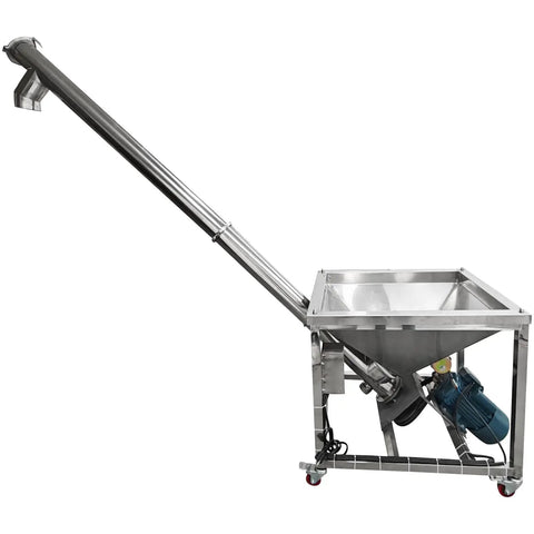 Heavy Duty Electric Bucket Elevator Conveyor 150L Capacity W/ 2.2KW Motor For Grain, Feed, Nuts And Plastic Pellets side view image