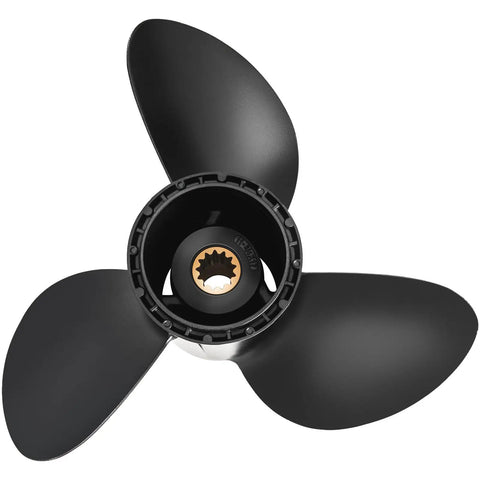 Aluminum Outboard Boat Propeller 11.75 Inch Diameter By 17 Inch Pitch, 13 Spline Tooth, Right Hand Rotation, Fits 40 To 50HP Johnson Evinrude OMC