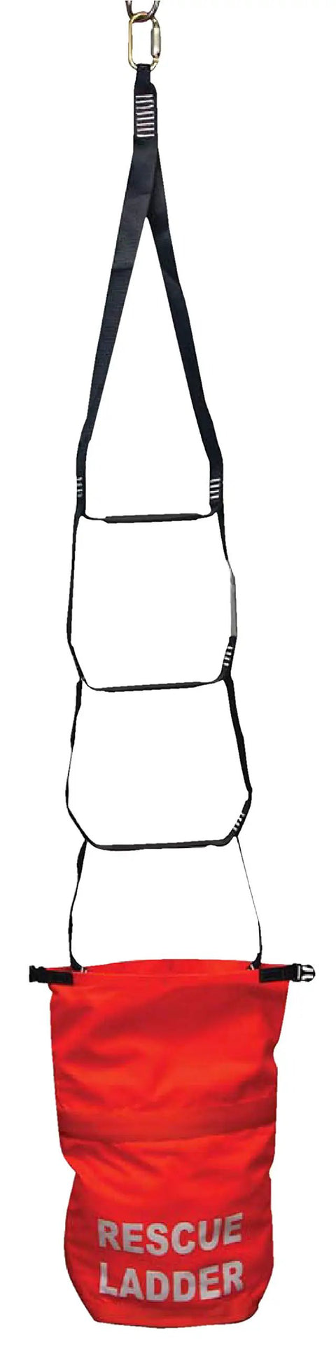 Zero Fuss Emergency Descent Ladder Kit Packs 18 Feet Of Heavy Duty Webbing With Rock Solid 5000 Lb Break Strength And Steel Carabiner For Safe Rooftop Evacs Osha Approved And Built Tough To Save Your Hide